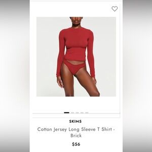 SKIMS Cotton Jersey Long Sleeve T Shirt